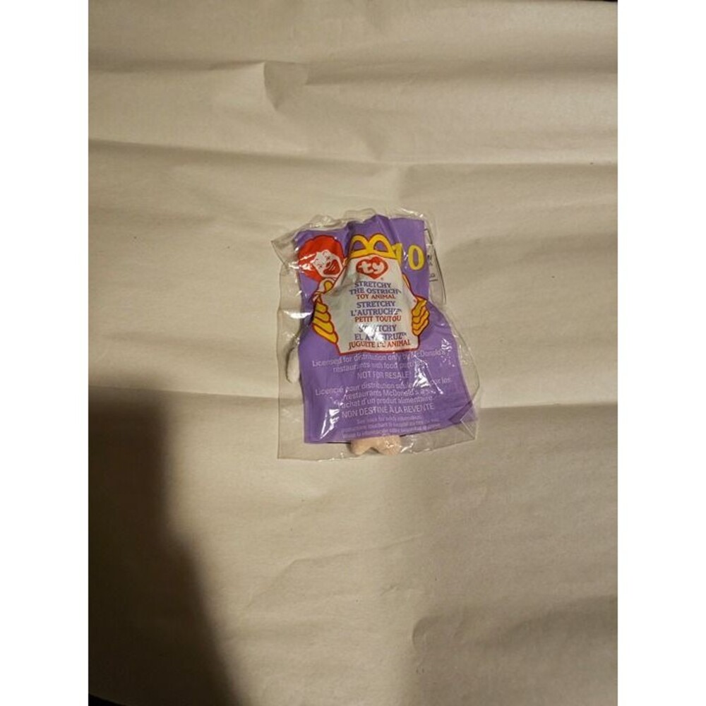 Ty Teenie Beanie Baby Stretchy the Ostrich – 1999 McDonald’s #10 Sealed Bag